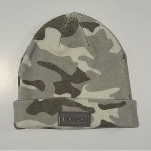 Rudsak Leone Camo 100% Merino Wool Ribbed Beanie NWOT